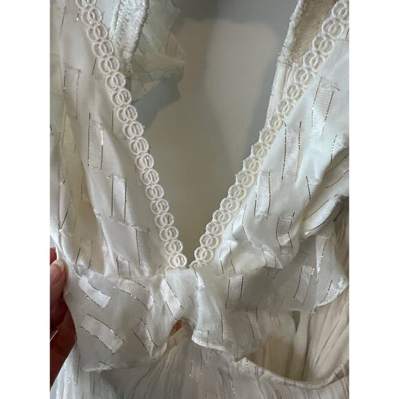 Rococo Sand Paola White Cut Out Maxi Dress NWT Size Large Boho Resort - Picture 6 of 15